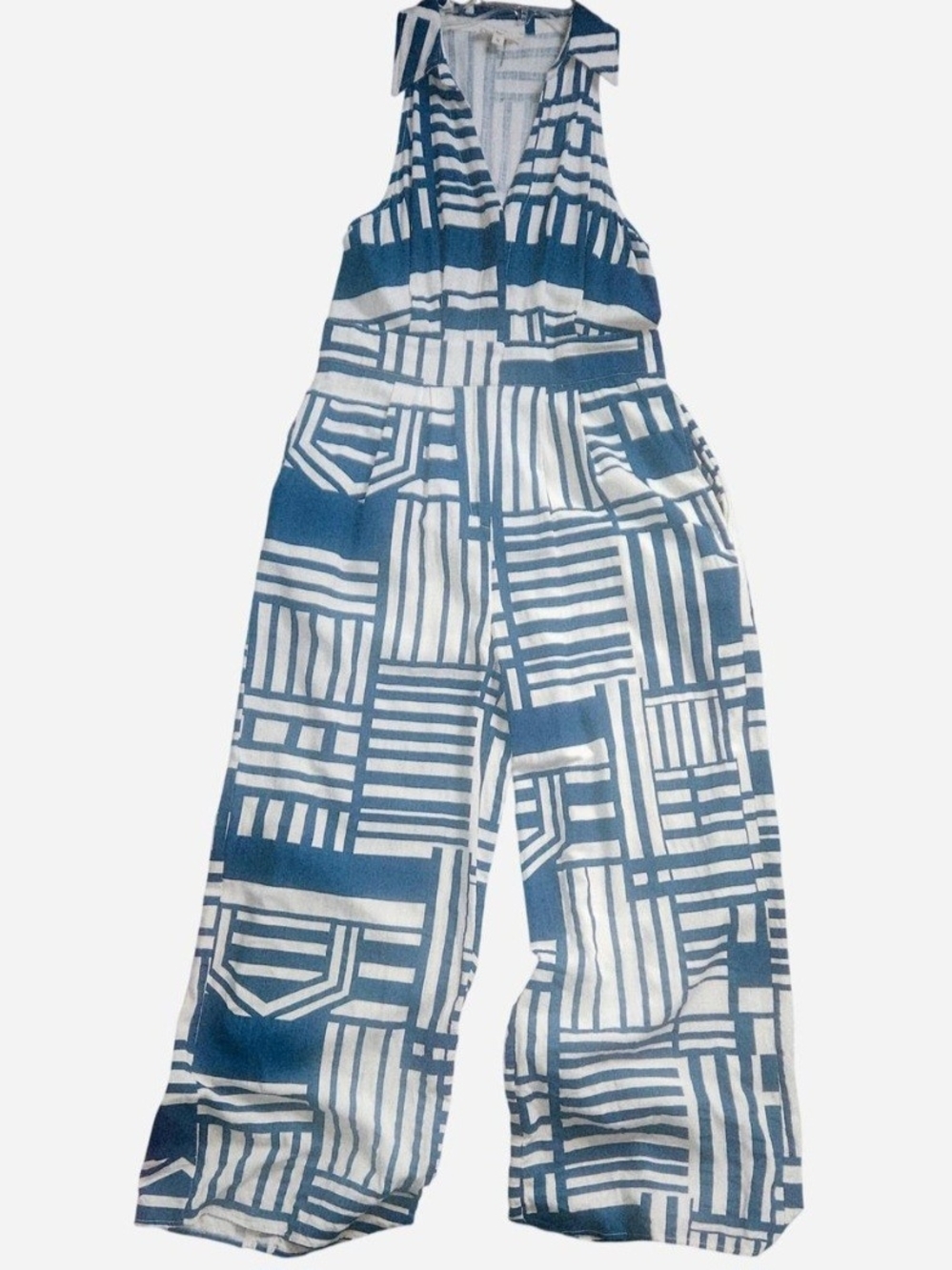 entro Blue and White Plaid Top
